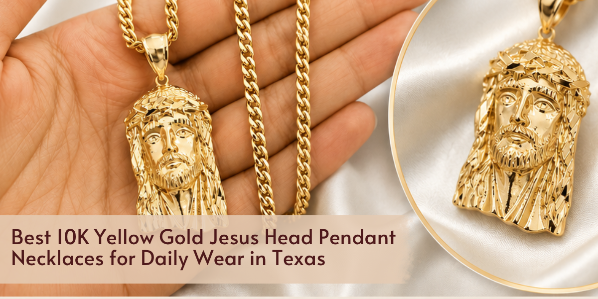 Best 10K Yellow Gold Jesus Head Pendant Necklaces for Daily Wear in Texas